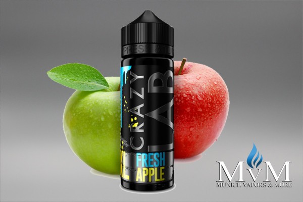 E-Zigarette, eLiquid, Fill Up, Long Fill ,Crazy Labs XL, Fresh Apple, Aroma, 10 ml