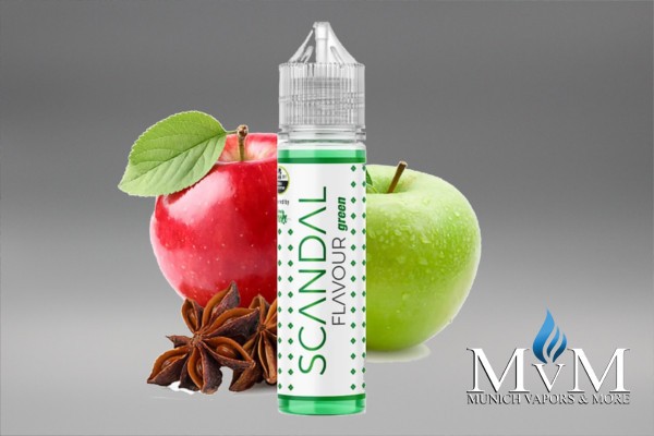 E-Zigarette, eLiquid, Long Fill ,Scandal Flavour, Green, Aroma, 20 ml
