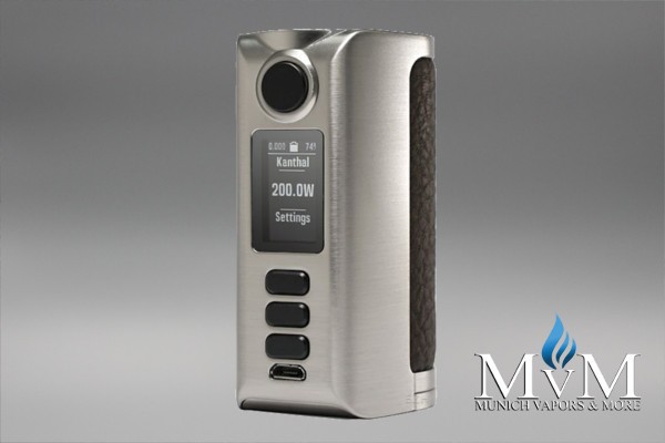 E-Zigarette, eZigarette, Box Mod, Akkuträger, Dovpo, Riva, DNA250C , 200 Watt - Silver - Dark - Brown